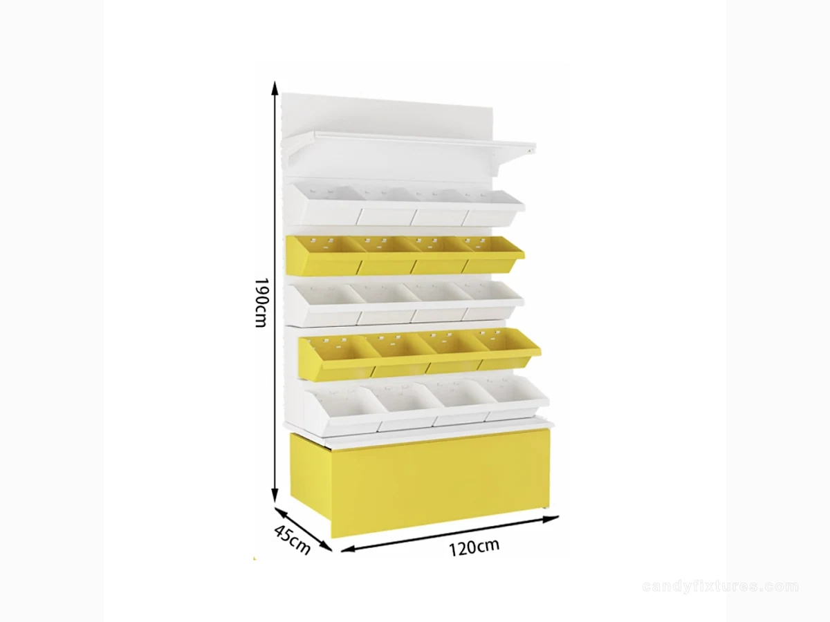 Retail Candy Display Shelf Candy Shop Grocery Snacks Wall Shelf