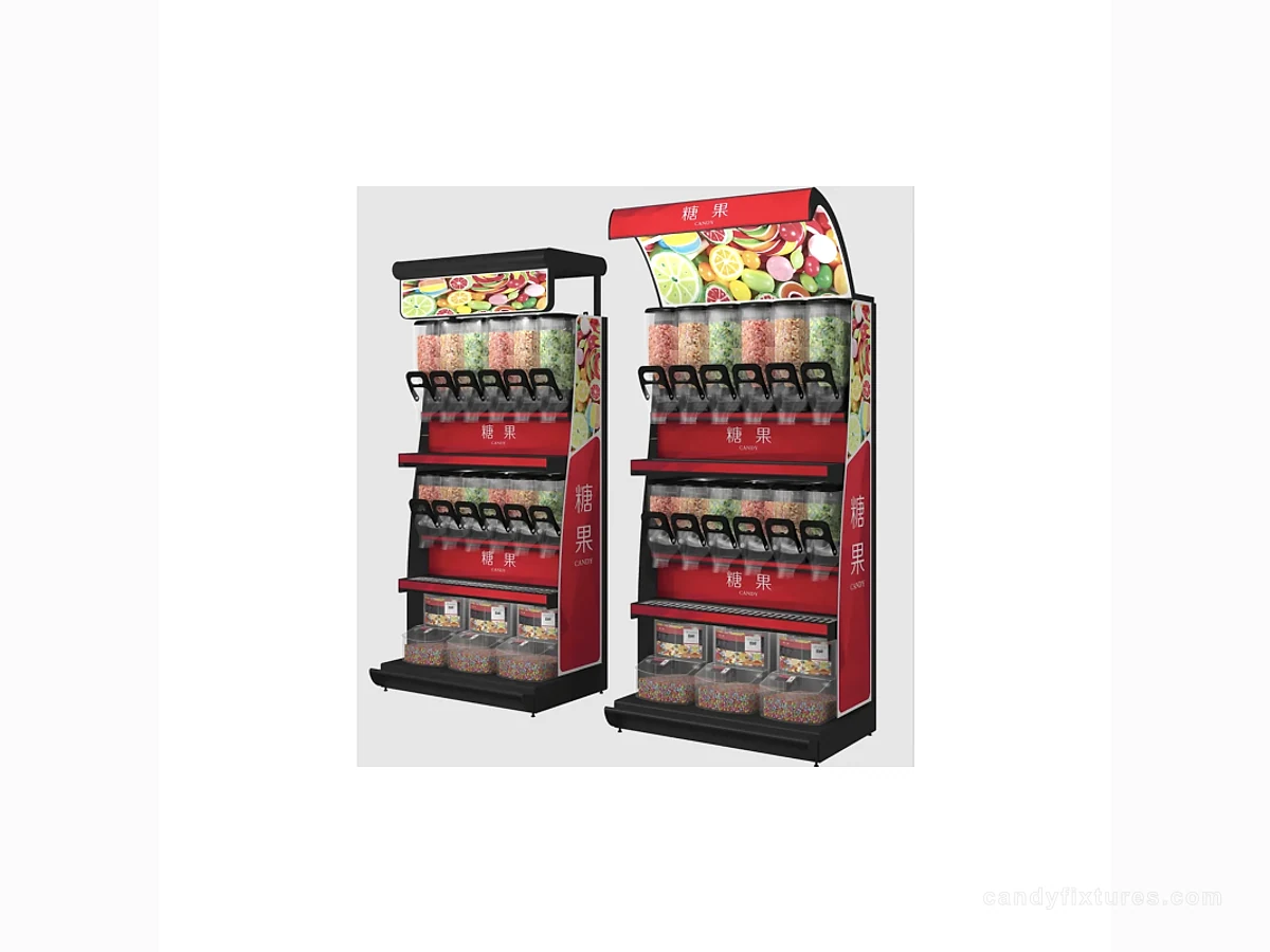 Candy Retail Grocery Shop Display Sugar Wall Shelf Candy Display Cabinet