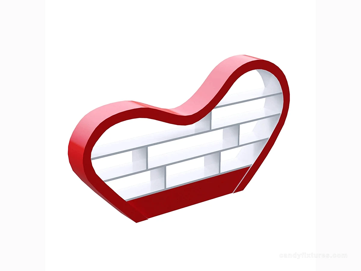 Candy Heart Shape Double Sides Window Display Rack