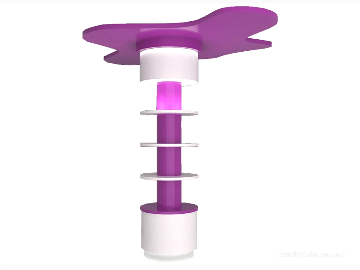 Candy Store High Tower Round Shelves Display Showcase Stand With Top Decoration