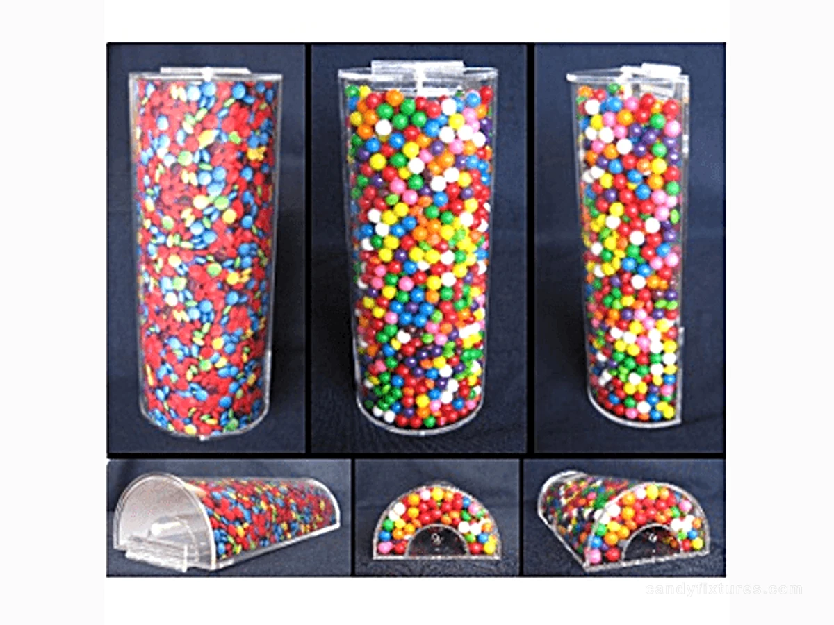 Colordul Candy Tubes Clear Acrylic Candy Tubes Decorated Long Plastic Candy Shop Tubes