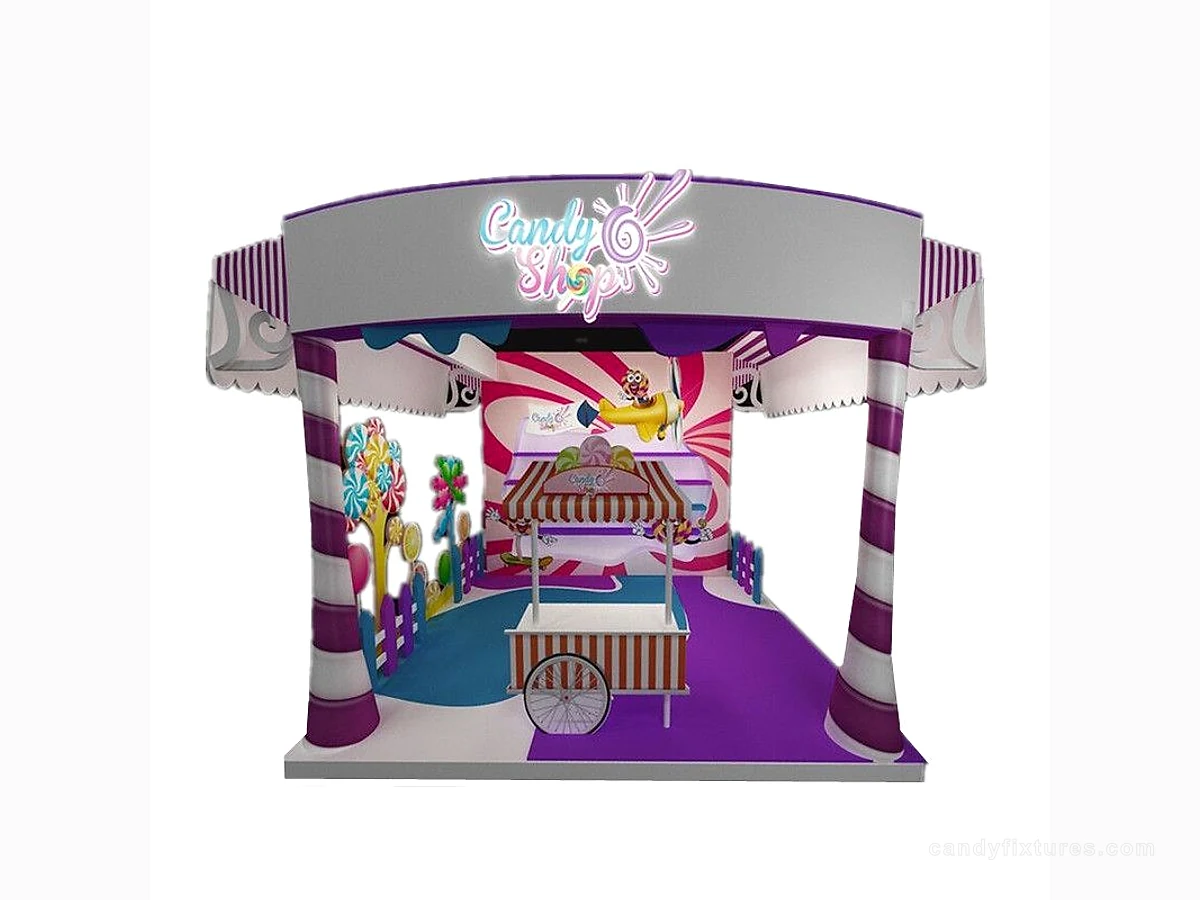 Colorful candy booth for custom & store use