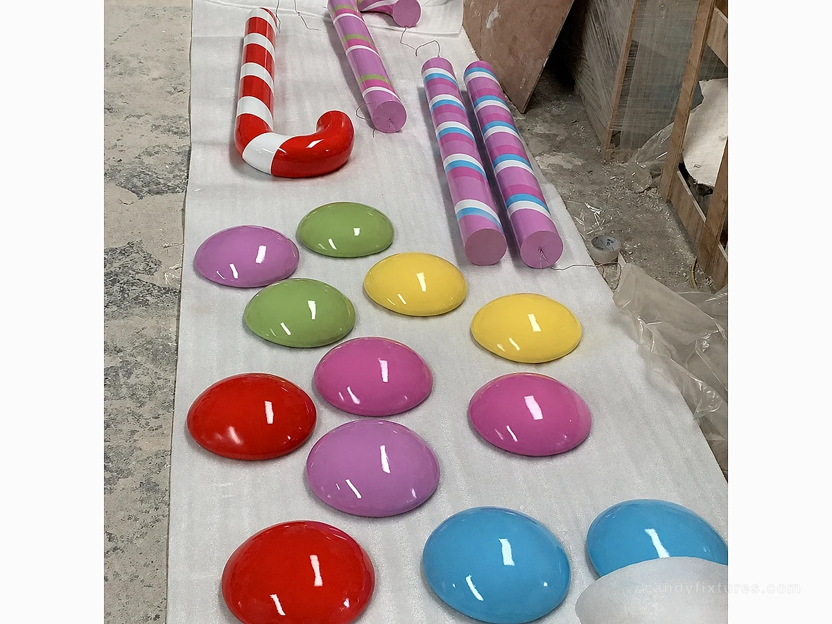 Colorful candy shops decorate birthday party candy decorations display