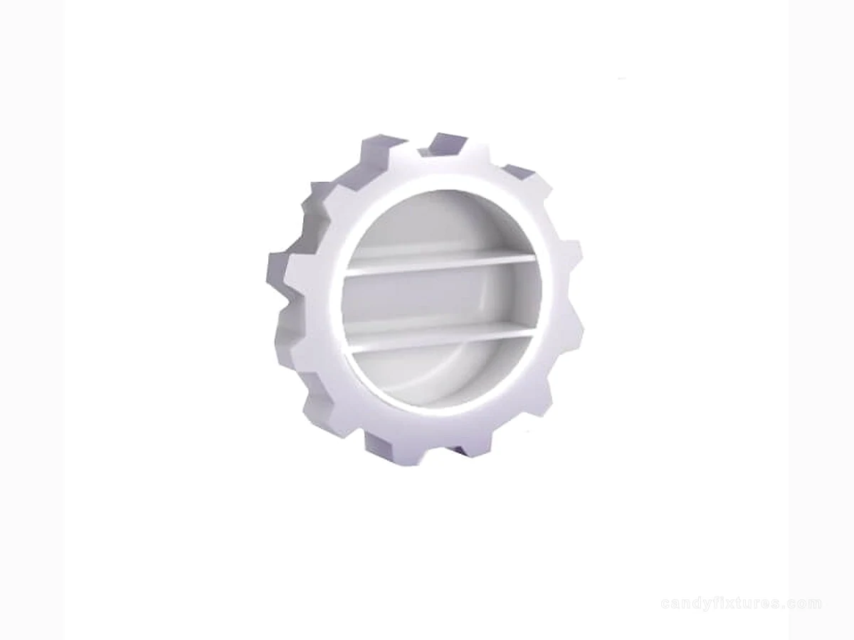 Creative Toothed Wheel Shape Wall-mounted Gear Display Cabinet In Candy Store