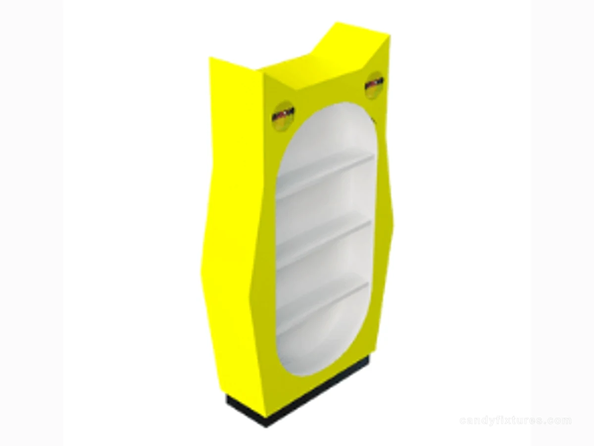 Cute yellow candy display cabinet can be customized