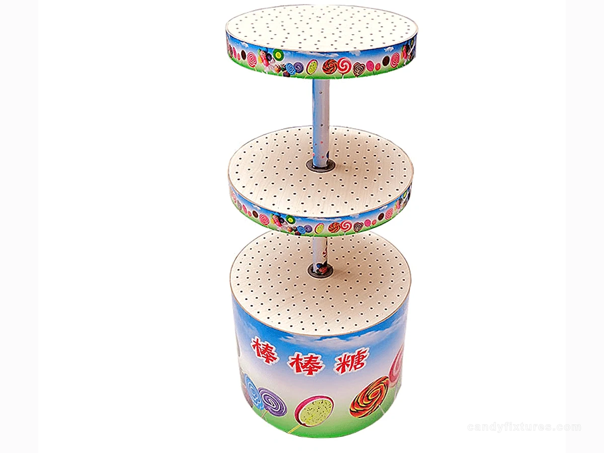 Dessert Table Insertion Lollipop Display Stand Creative Shelf Cotton Candy Rotating Round Shelf
