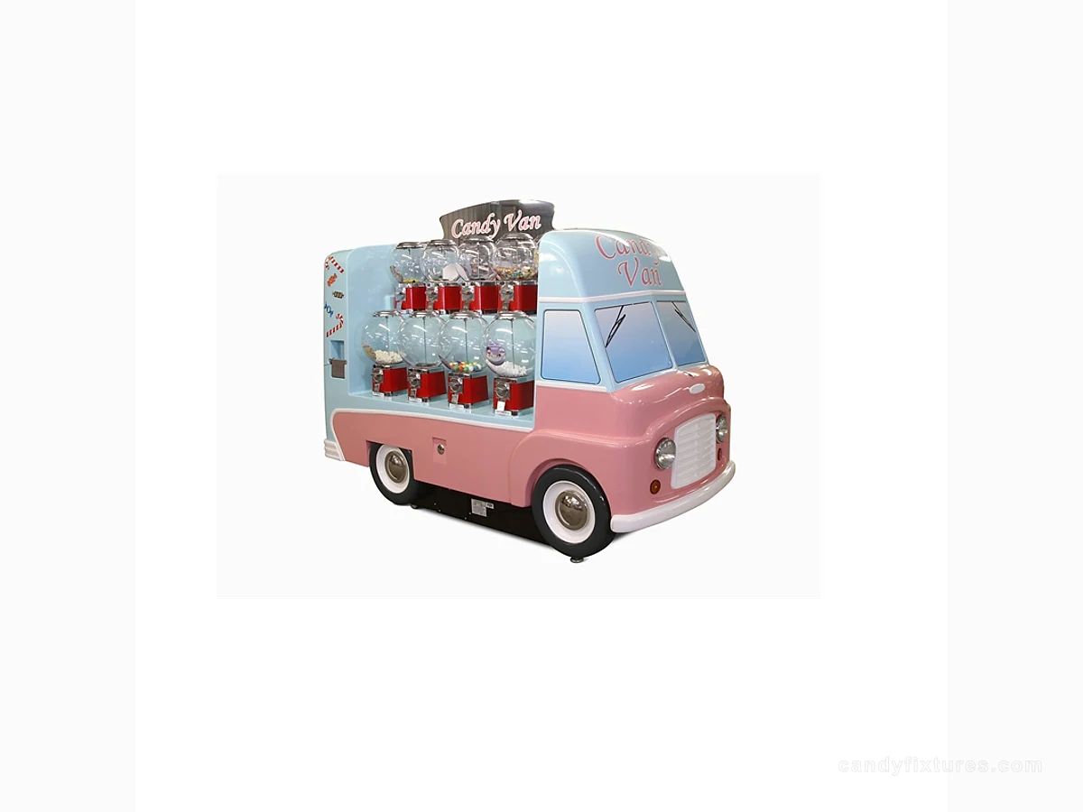 Fiberglass Candy Van Candy Van Display Design For Mall Vending Candy Cart