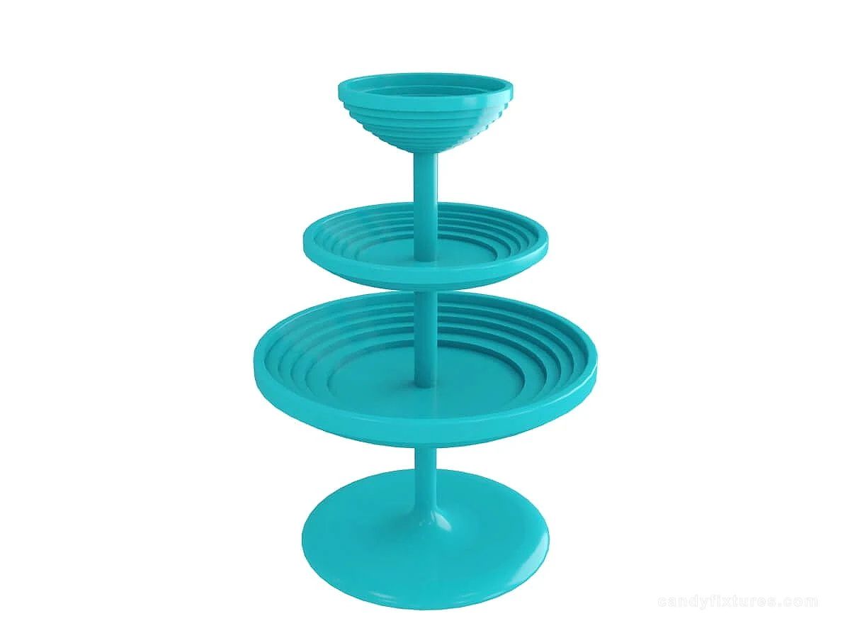 Large Size 3 Tier candy Trays Fountain Stand For Retail Candy Store Display