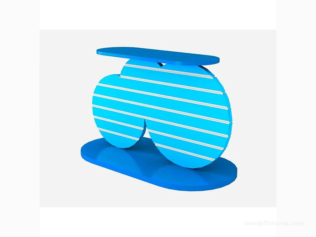 Modern style candy store display counter aluminum trough plate hanging display