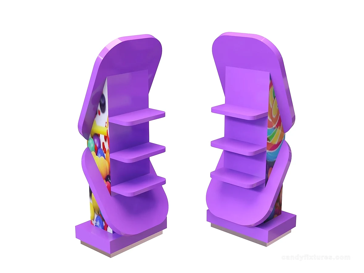 Mouth Shape Candy Displyas Rack Creative Floor Standing Design