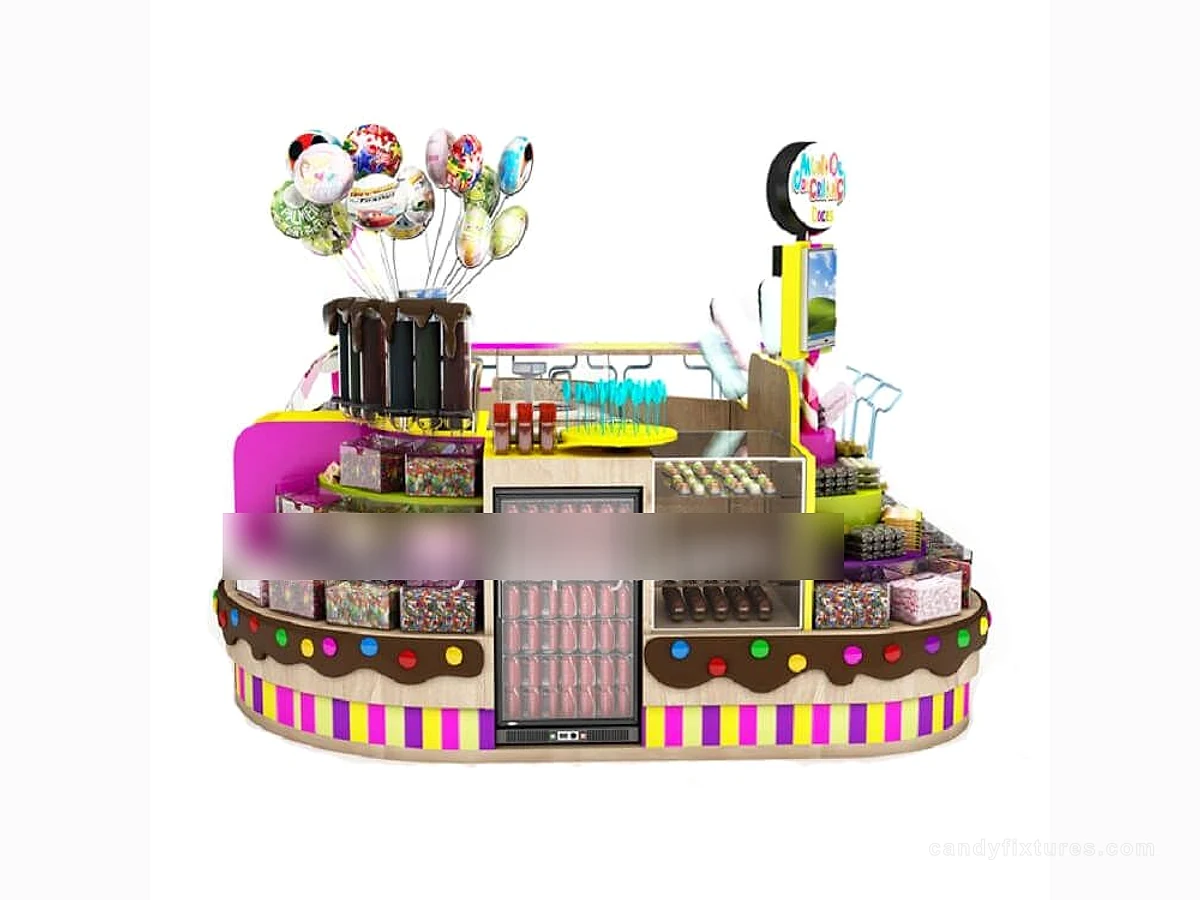 Multi-functional candy kiosk customization