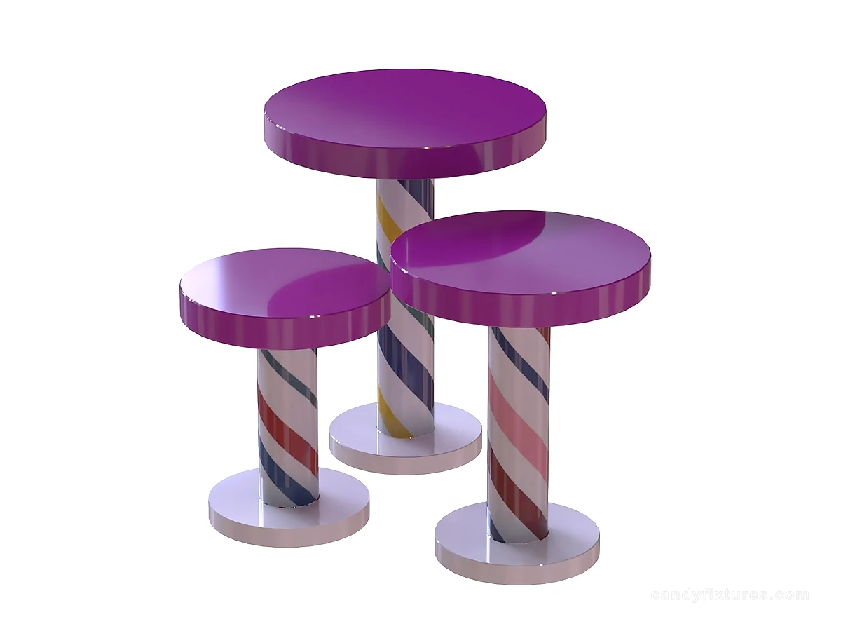 New Candy Display Table Retail Candy Futniture 3D Design Sugar Floor Display Table For Mall