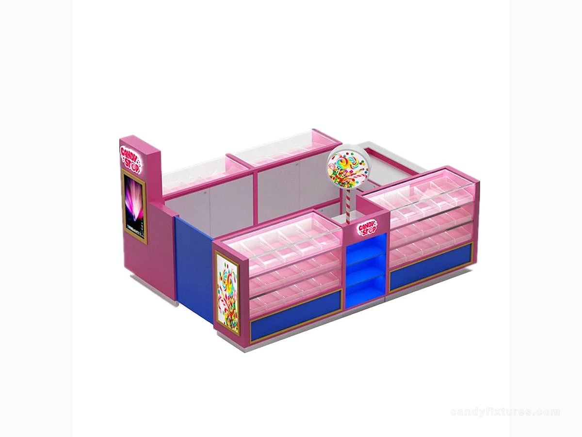 2023 Newest Candy Kiosk 3D Design Shopping Mall Custom Candy Counter