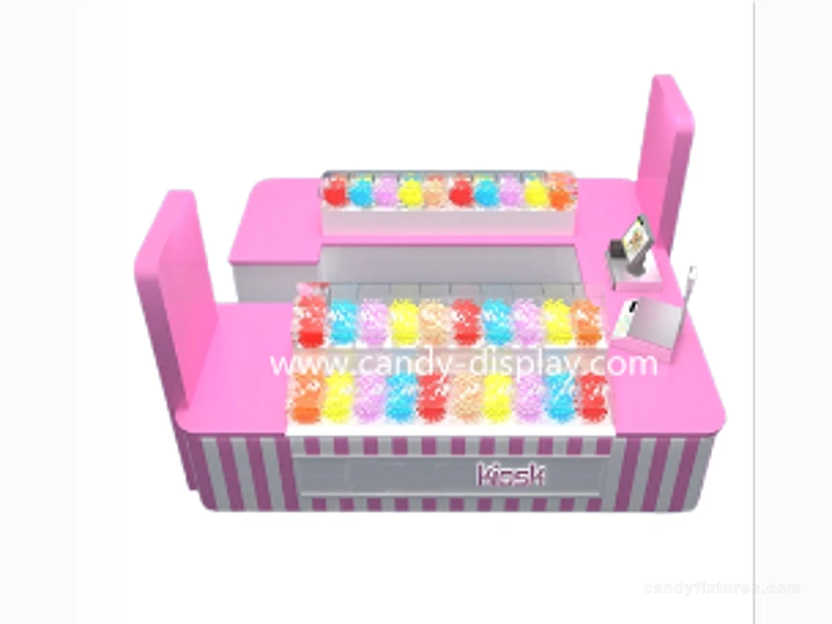 Pink candy kiosk can be customized store use