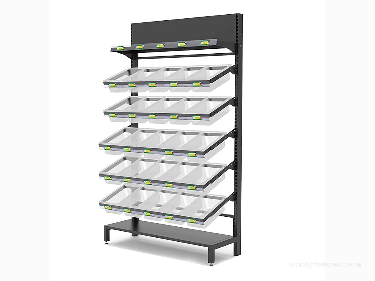 Small Snack Display Stand Bulk Dried Fruit Food Cabinet Commercial Supermarket Convenience Store Shelf