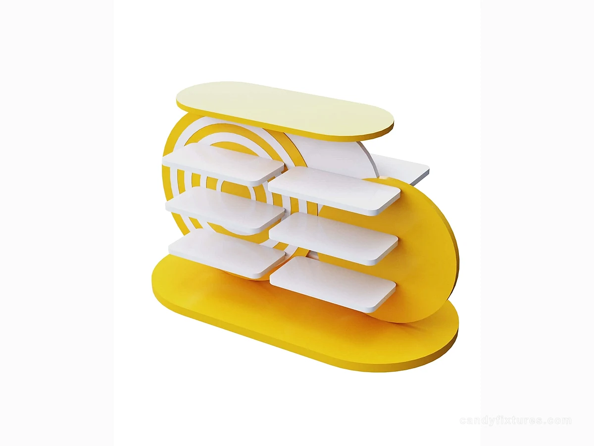The Most Popular Snail Shape Gondola Display Stand Use In Candy Store