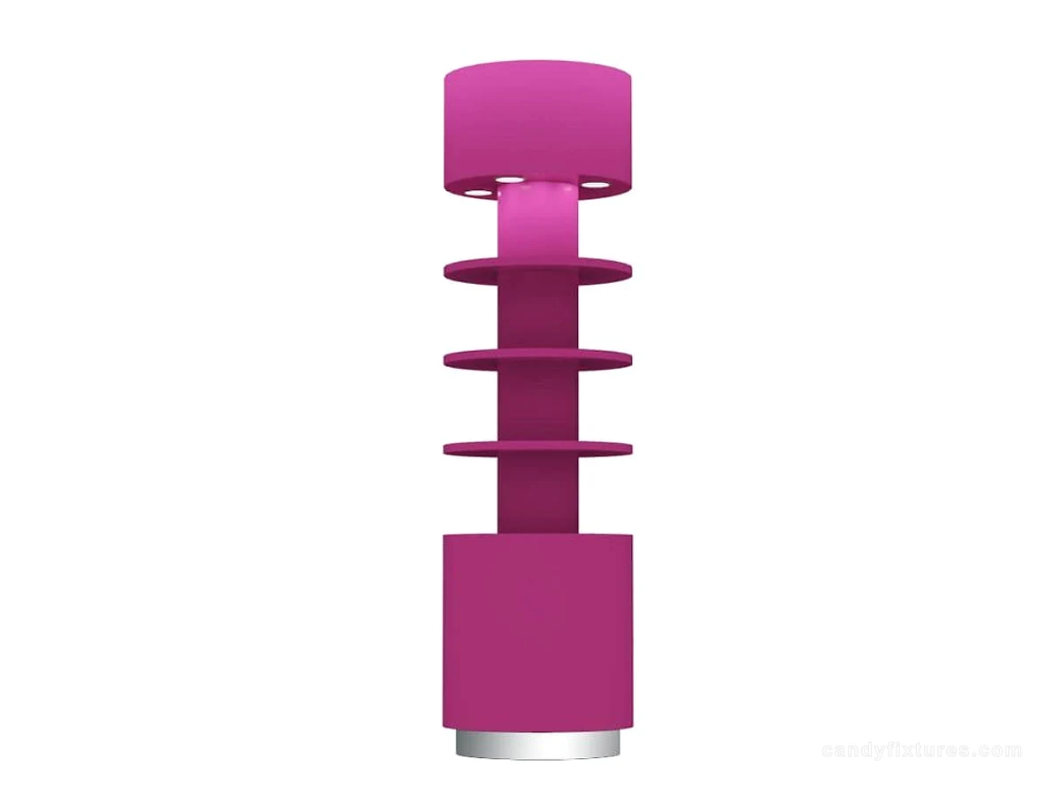 The Most Popular Tower Display Cabinet Use In Candies Store With LED Light