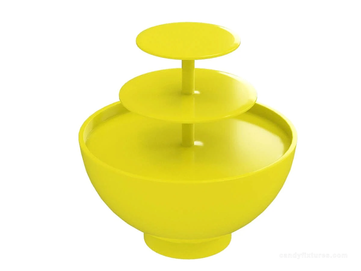 Three-floor candy display Stands with mall design indoor candy furniture shelf
