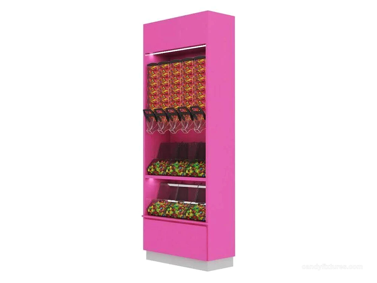 Bright color separator display cabinet used in retail stores view 1