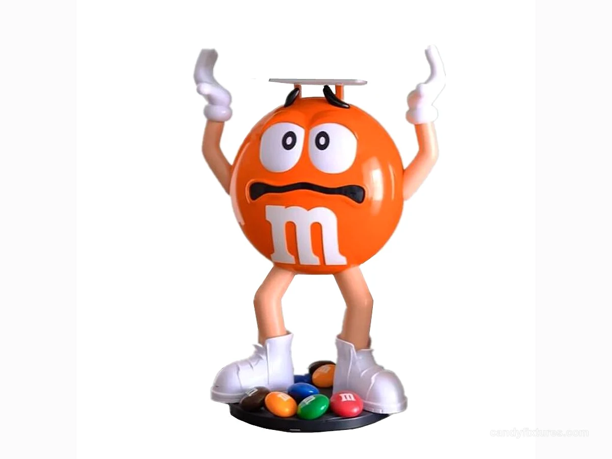 Cartoon Large M Bean Ornament Fiberglass Sculpture Floor Standing State view 1