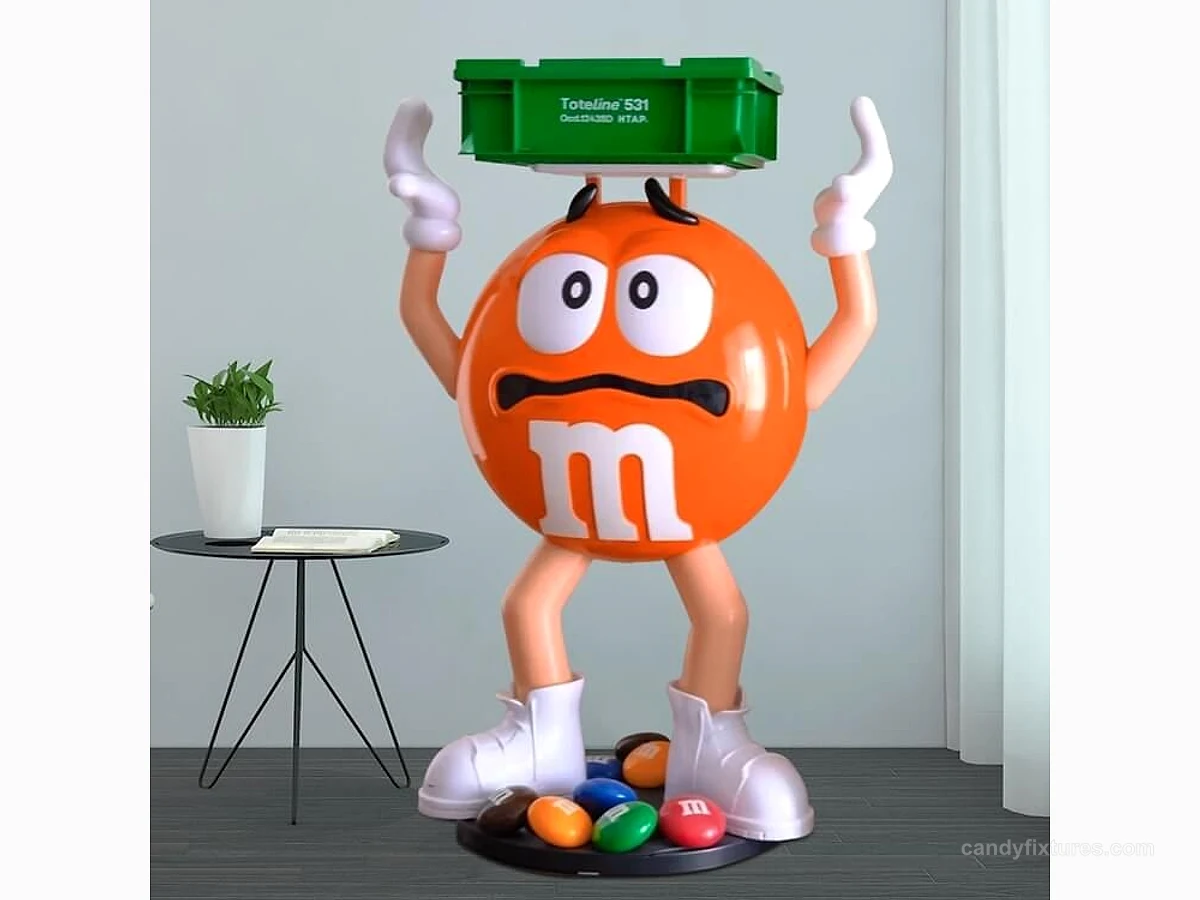 Cartoon Large M Bean Ornament Fiberglass Sculpture Floor Standing State detail 1
