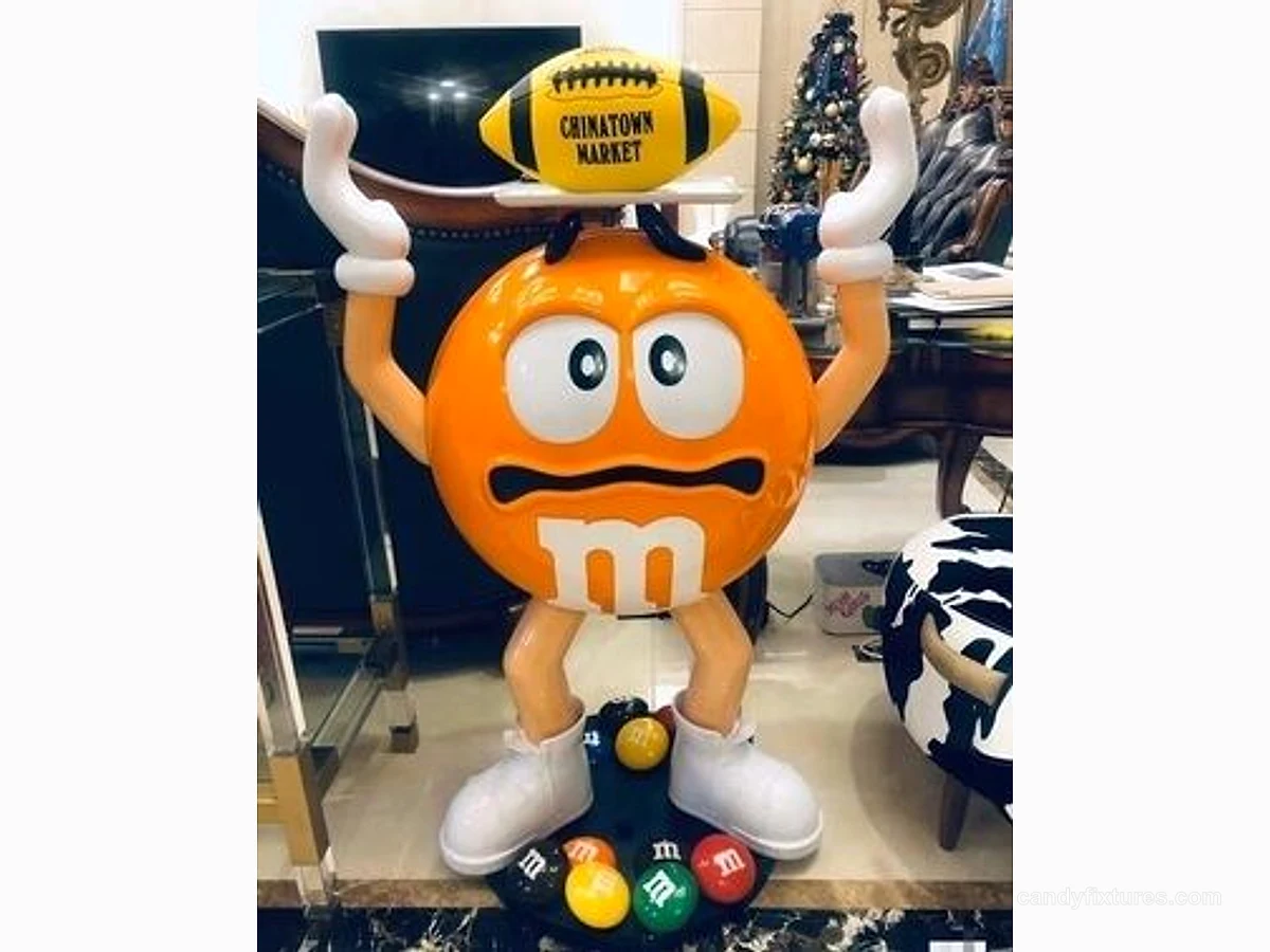 Cartoon Large M Bean Ornament Fiberglass Sculpture Floor Standing State detail 6