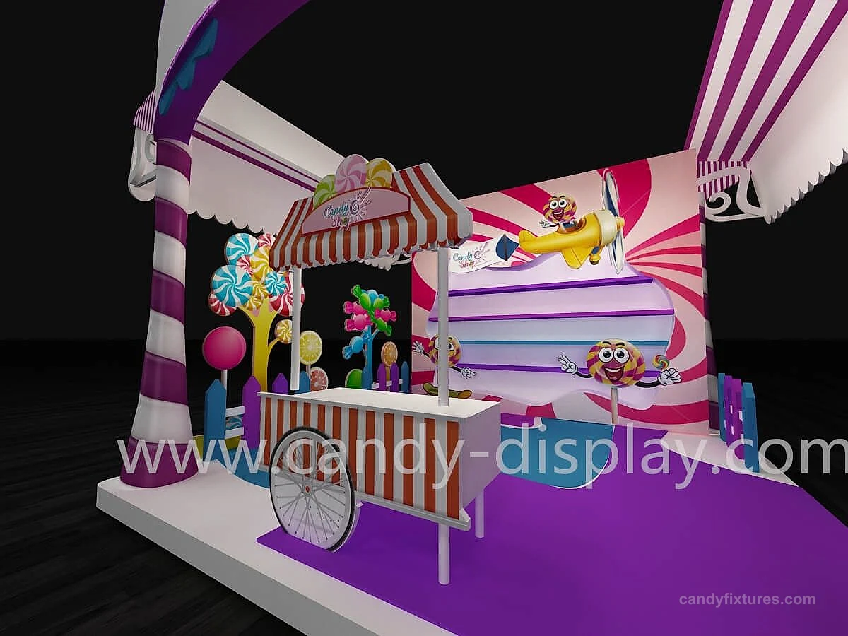 Colorful candy booth for custom & store use detail 2