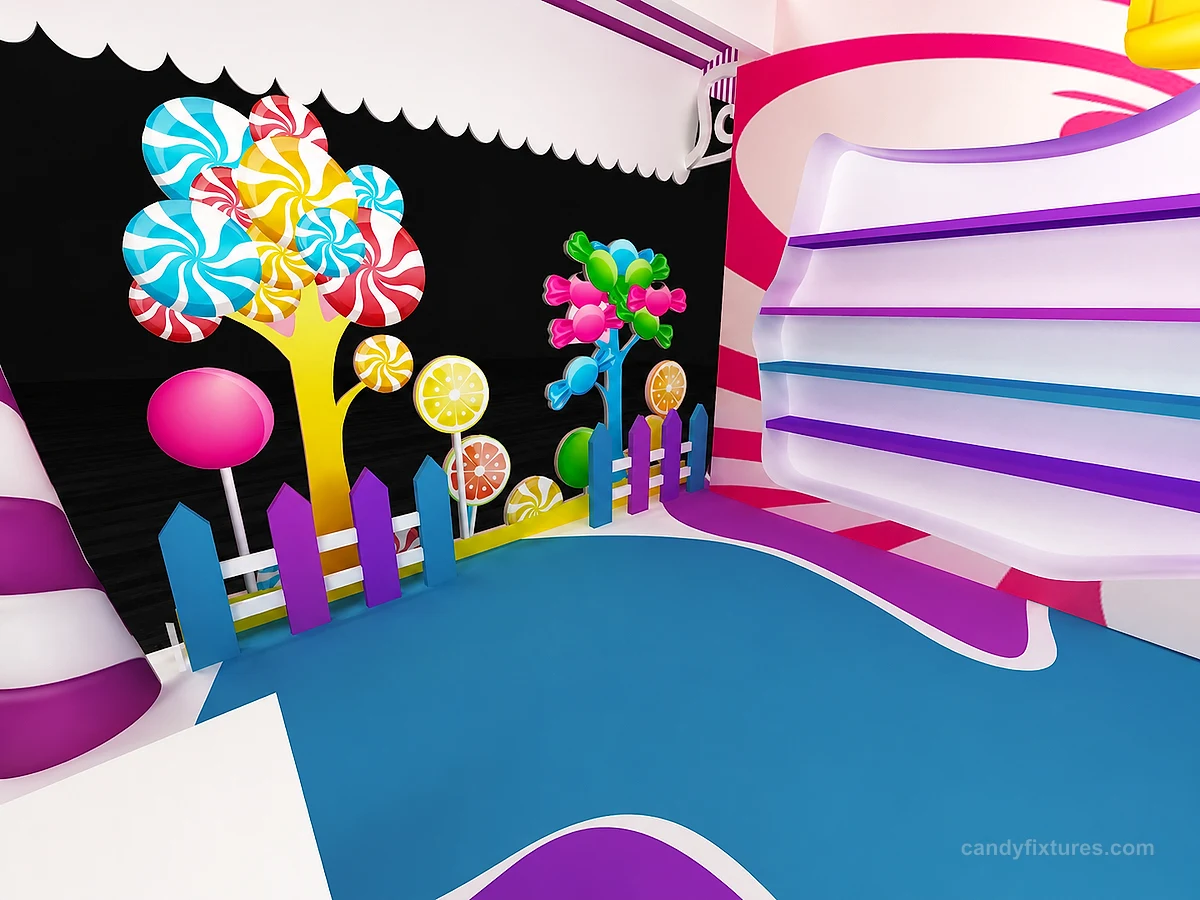 Colorful candy booth for custom & store use detail 3