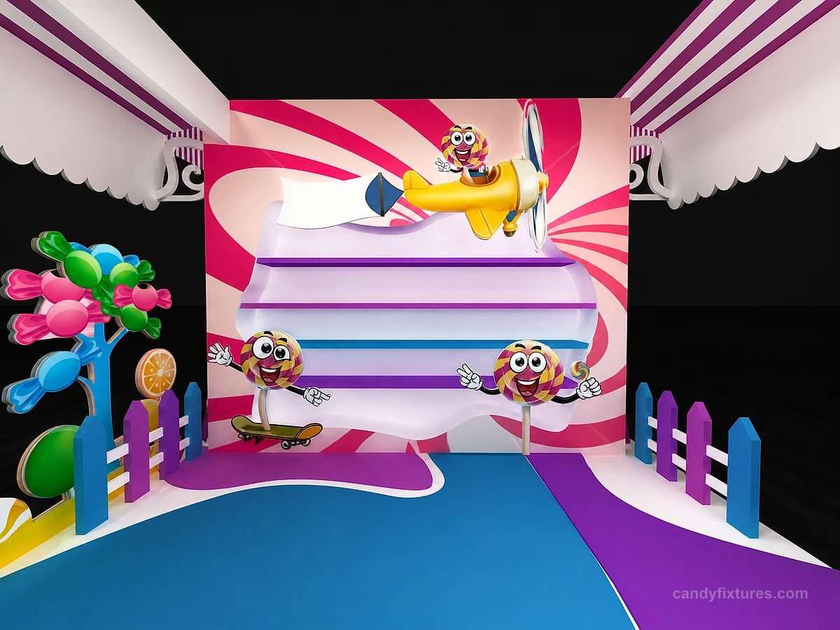 Colorful candy booth for custom & store use detail 4