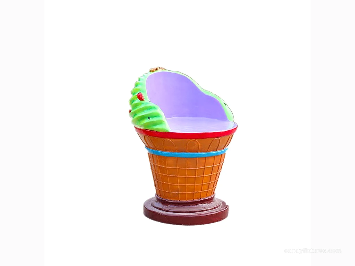 Creative Outdoor Ice Cream Shape Chair Theme Stools view 1