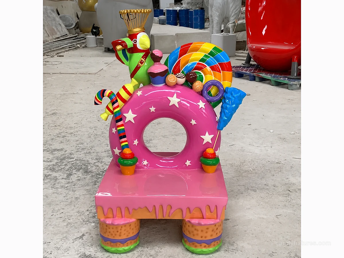 Custom ice cream shop chairs Creative doughnut candy shop chairs design view 1