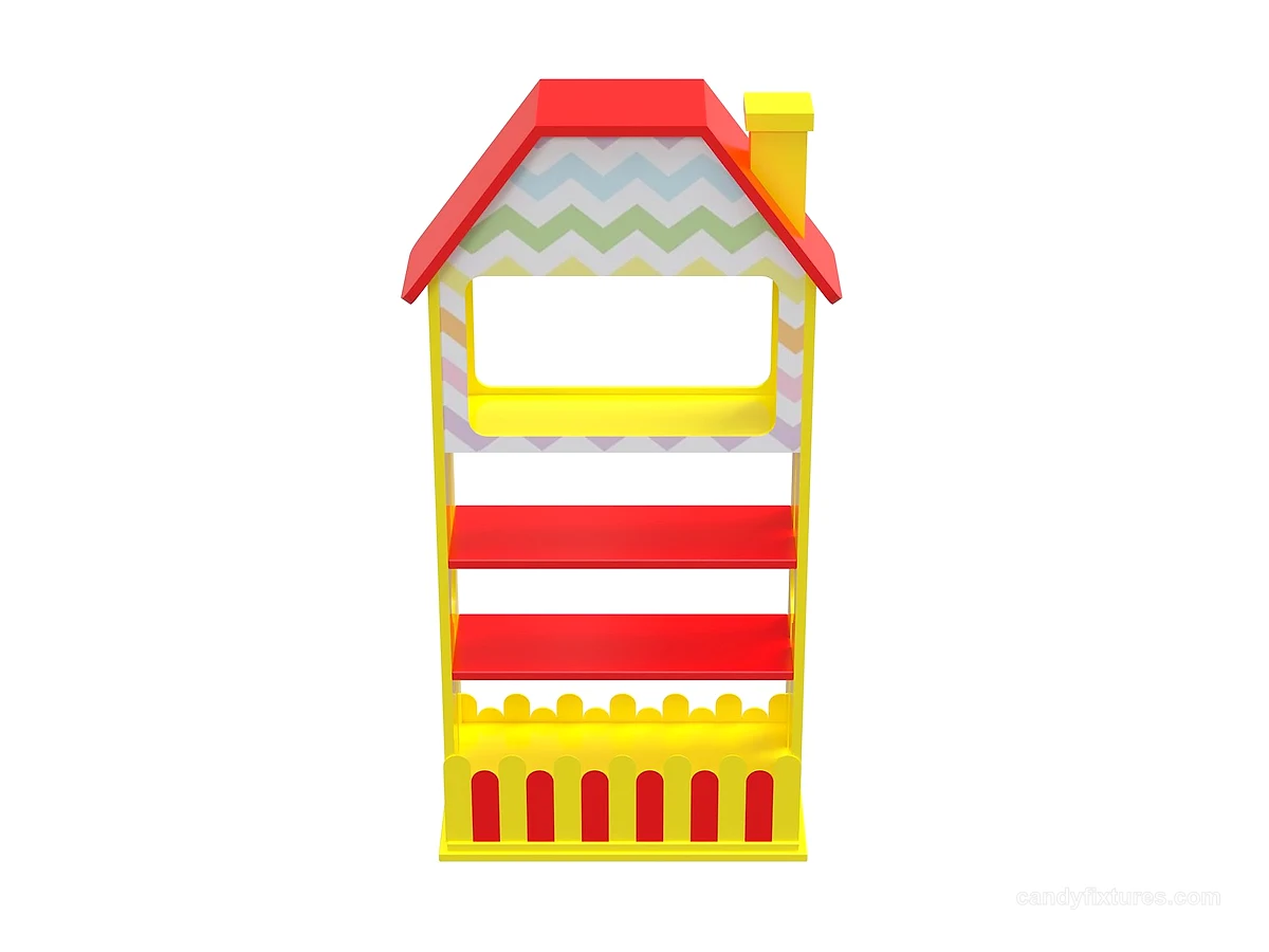 Cute House Candy Rack Candy Display Colorful Cabinet Candy Store Fixture view 1