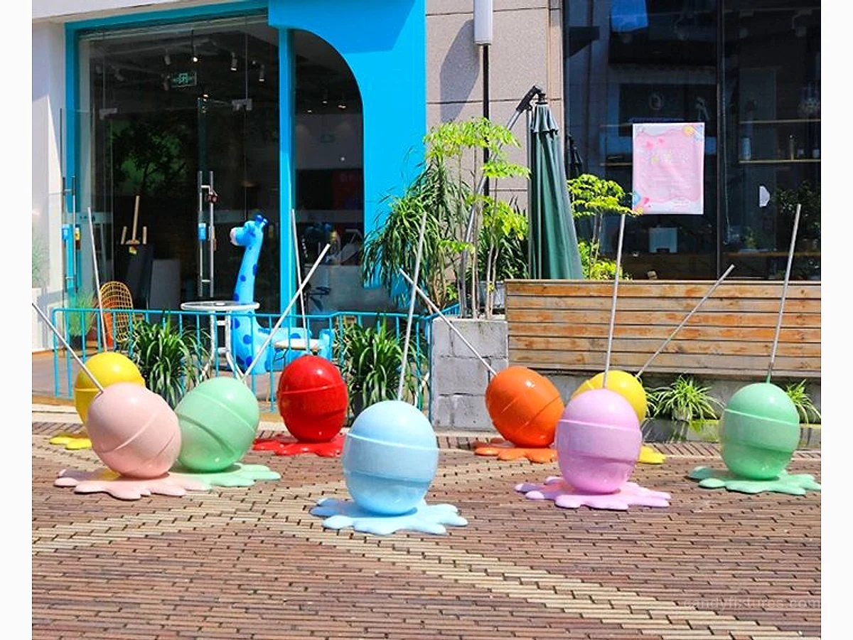 Fiberglass Imitation Lollipop Floor Model Color Lollipop Ornament Decoration detail 1