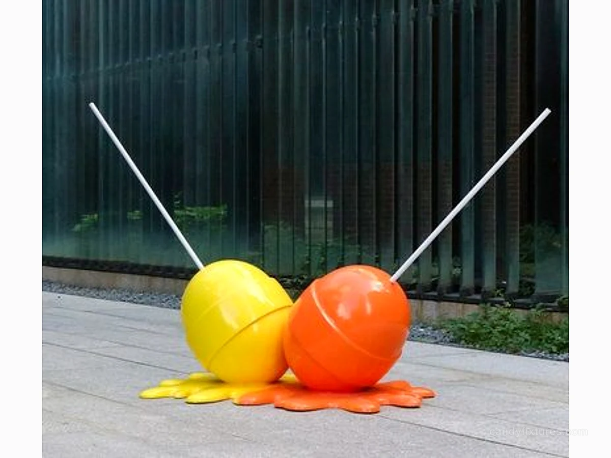 Fiberglass Imitation Lollipop Floor Model Color Lollipop Ornament Decoration detail 2