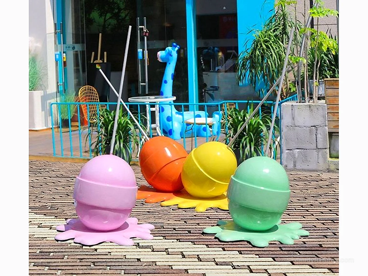 Fiberglass Imitation Lollipop Floor Model Color Lollipop Ornament Decoration detail 5