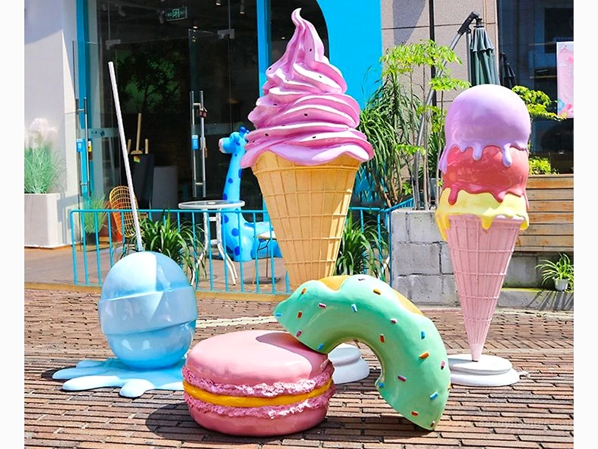 Fiberglass Imitation Lollipop Floor Model Color Lollipop Ornament Decoration detail 6