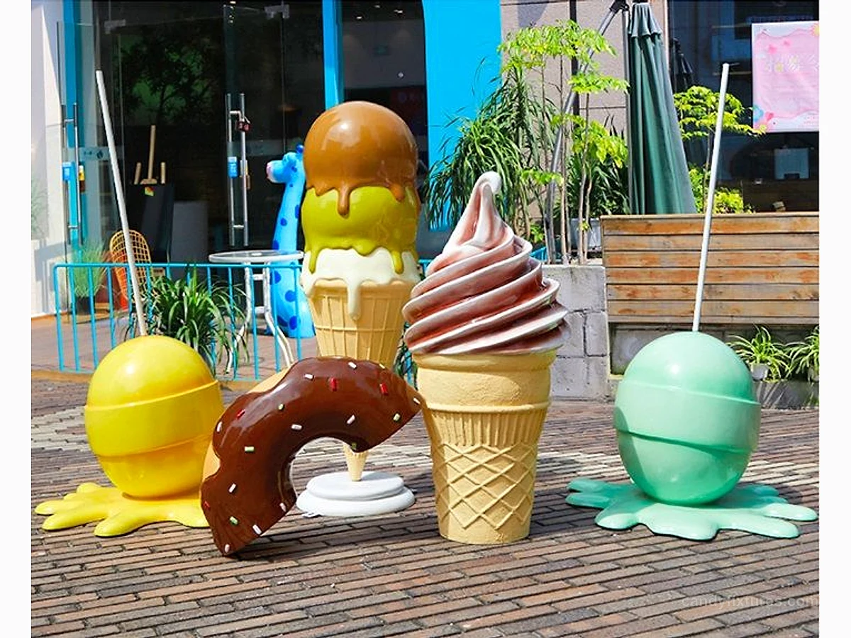 Fiberglass Imitation Lollipop Floor Model Color Lollipop Ornament Decoration detail 7