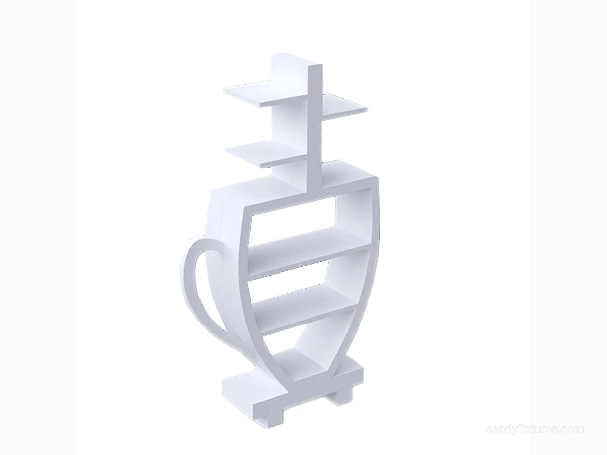 Free Customization Candy Shop Window Special-shaped Coffee Cup Laminate Shelf Display view 1