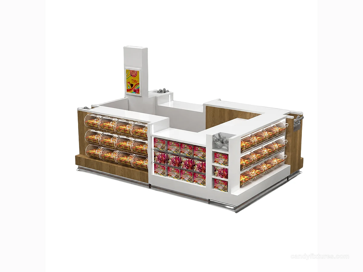 High quality candy kiosk display case view 1