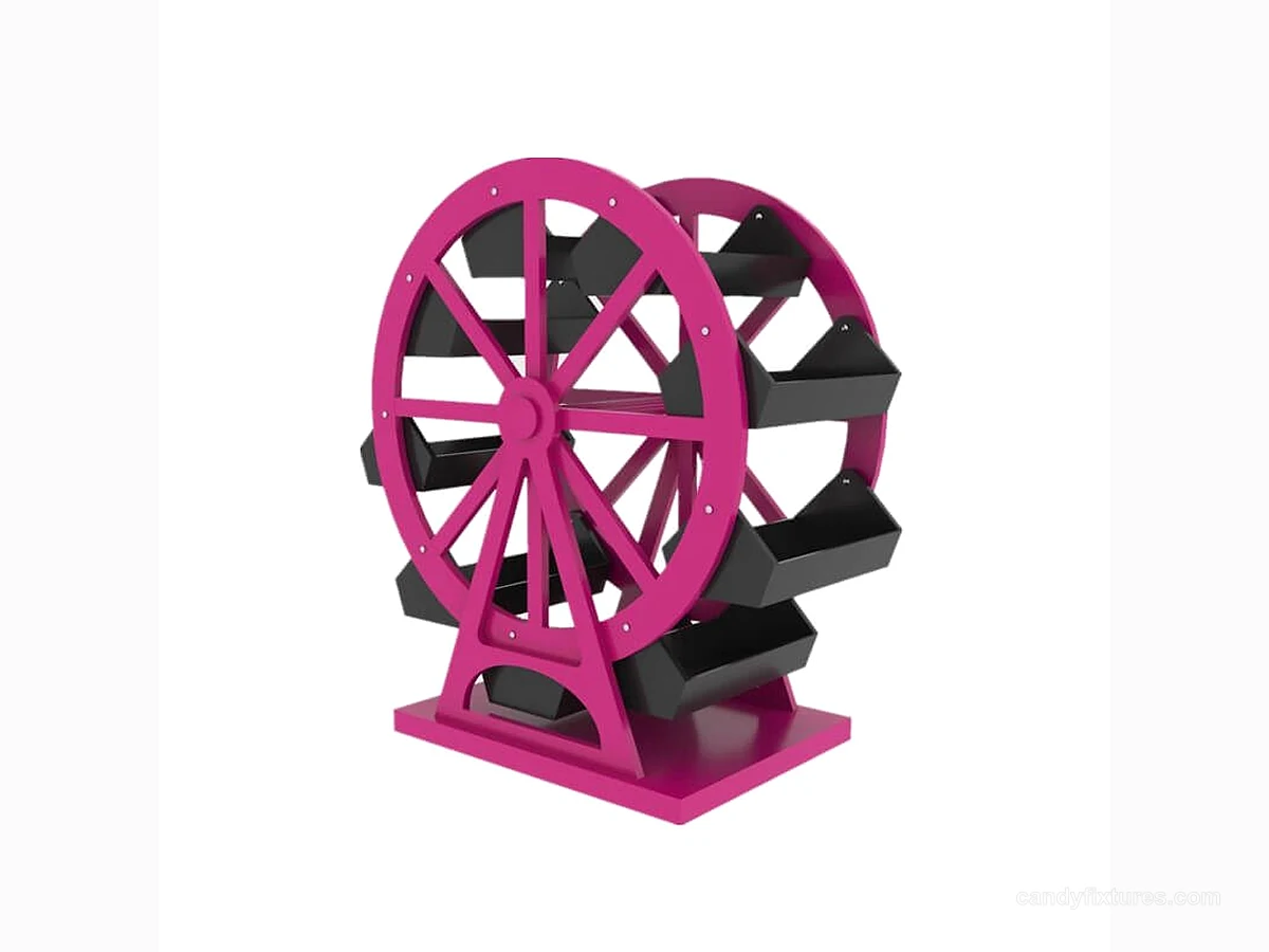 High Quality Iron Ferris Wheel Candy Display Stand Can Swivel Floor Type view 1