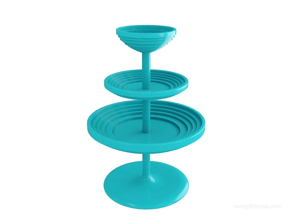 Large Size 3 Tier candy Trays Fountain Stand For Retail Candy Store Display view 1