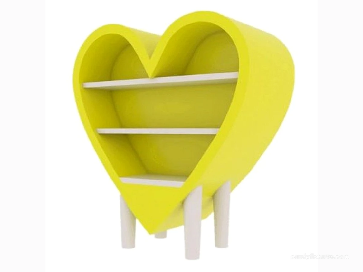 Love heart type candy display cabinet customization kiosk in sale view 1