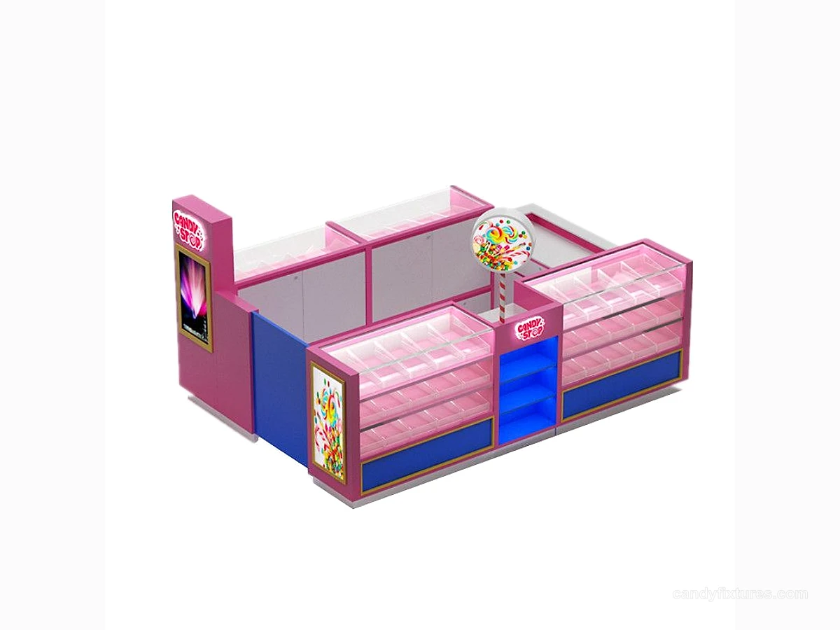 2023 Newest Candy Kiosk 3D Design Shopping Mall Custom Candy Counter view 1