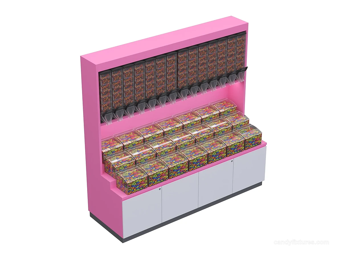 Rainbow Acrylic Candy Box Large cabinet special for shop design in sale view 1