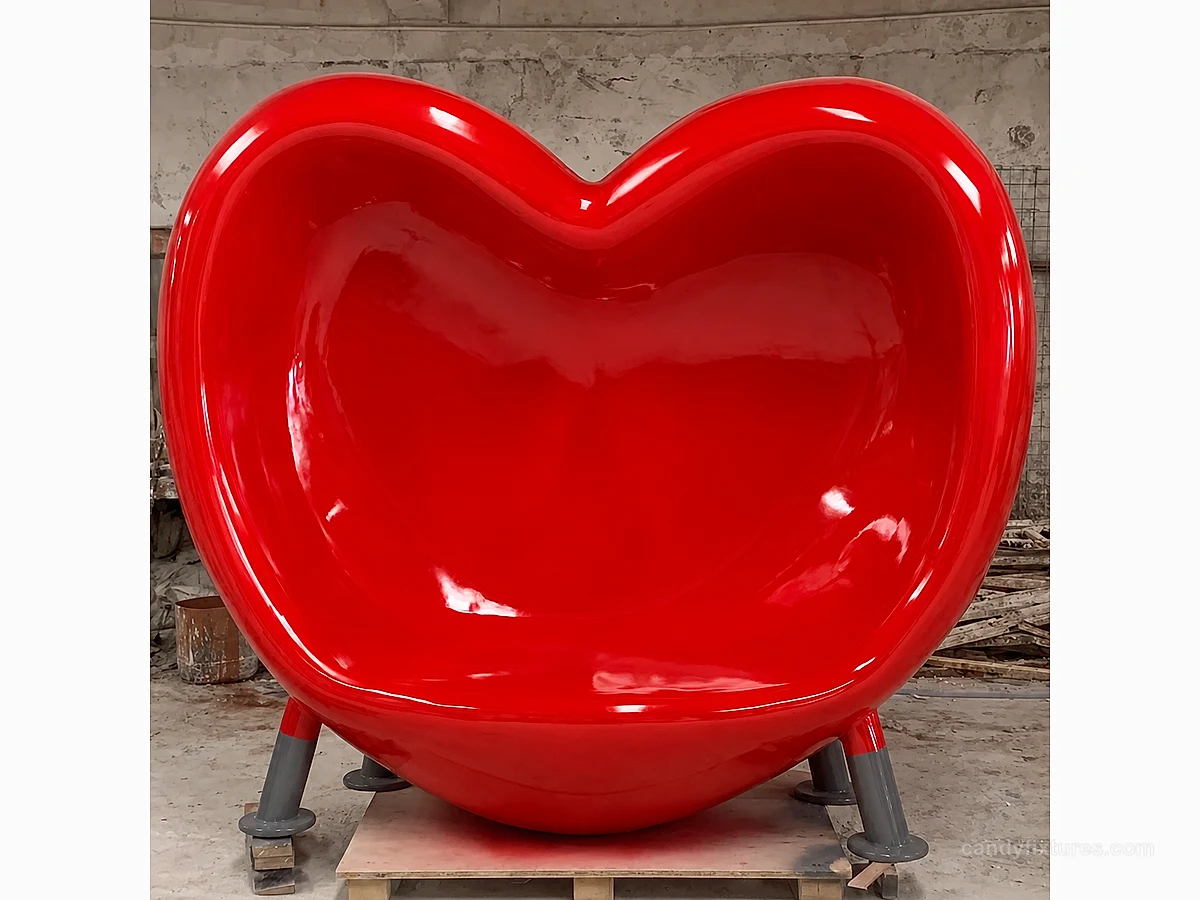 Red Love Chair Furniture Candy Store Decoration Display furniture the donut stand home & shop in sale view 1