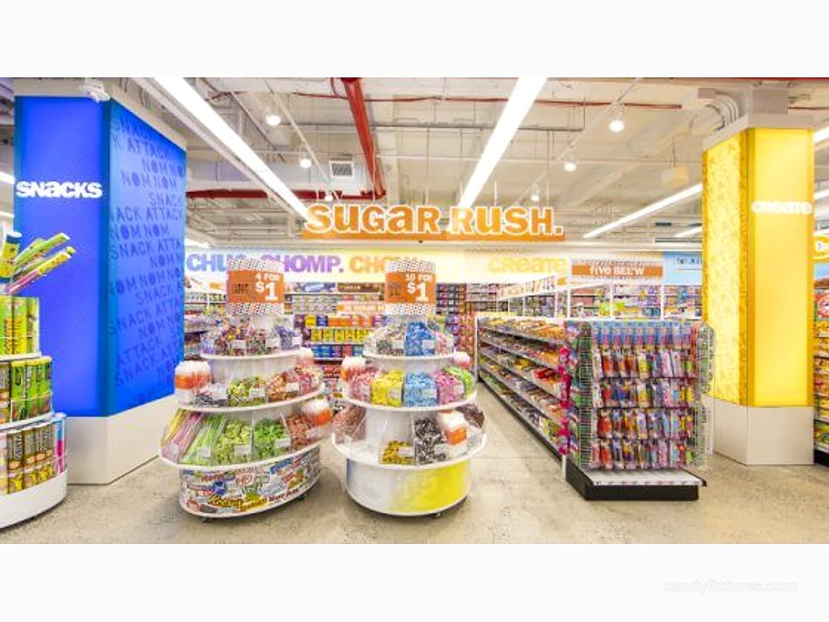 Retail Candy Tower Displays Candy Shop Fixture Custom Tower Cute Sweet Floor Standing Design detail 1
