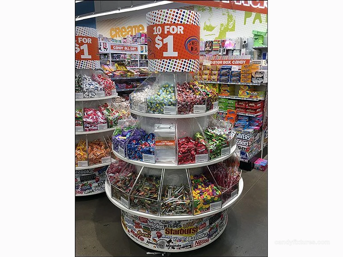 Retail Candy Tower Displays Candy Shop Fixture Custom Tower Cute Sweet Floor Standing Design detail 3