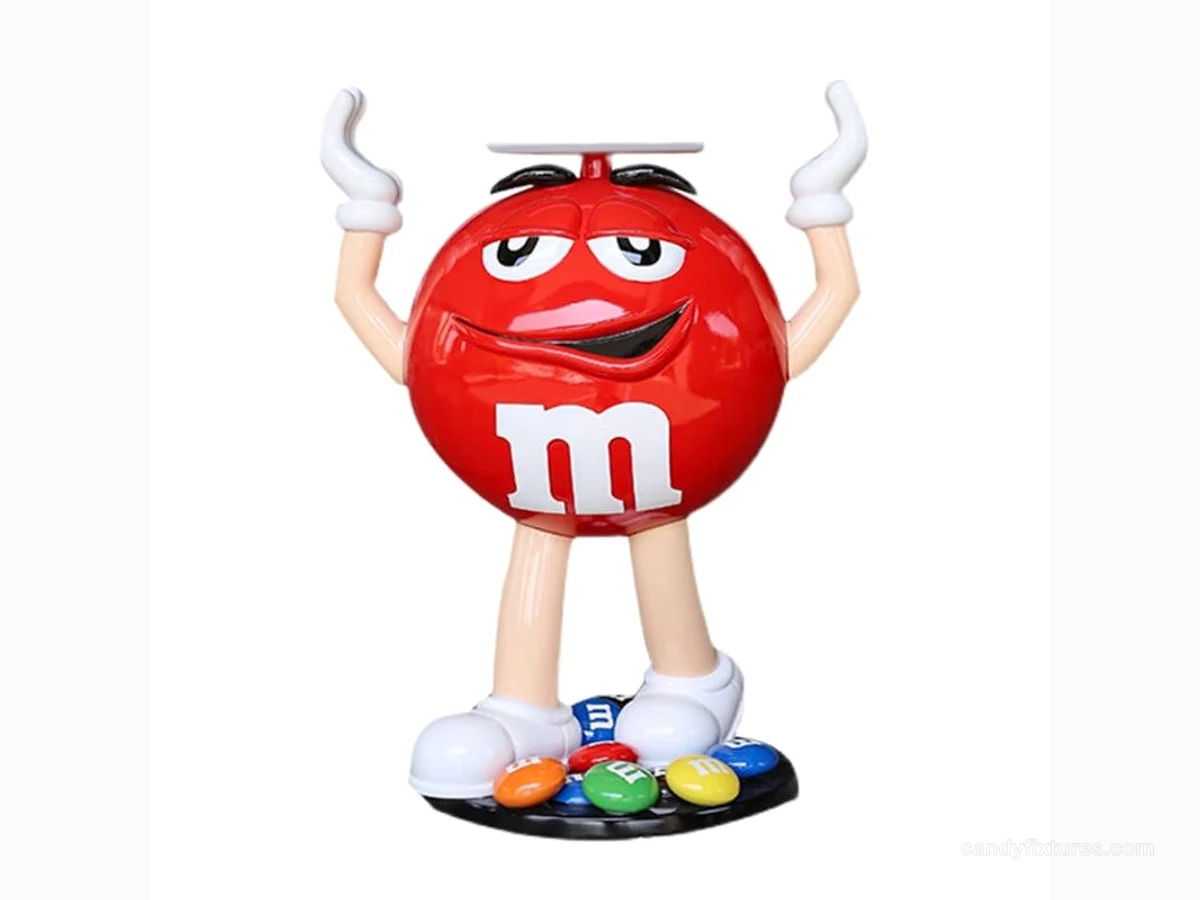 Retail Store Cartoon M&M Decoration Ornament Candy Store Display Red Statue view 1