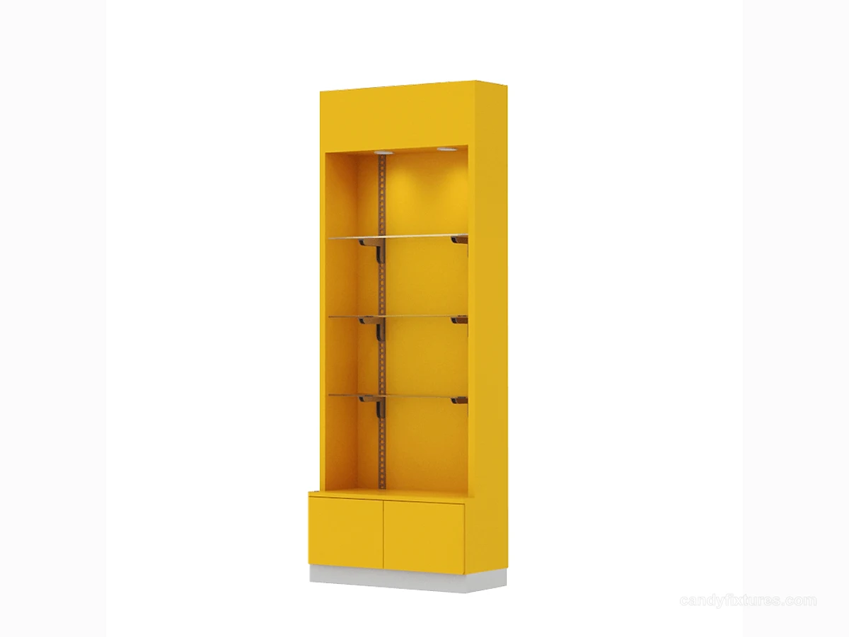 Retail store & shopping mall glass laminate cabinet view 1