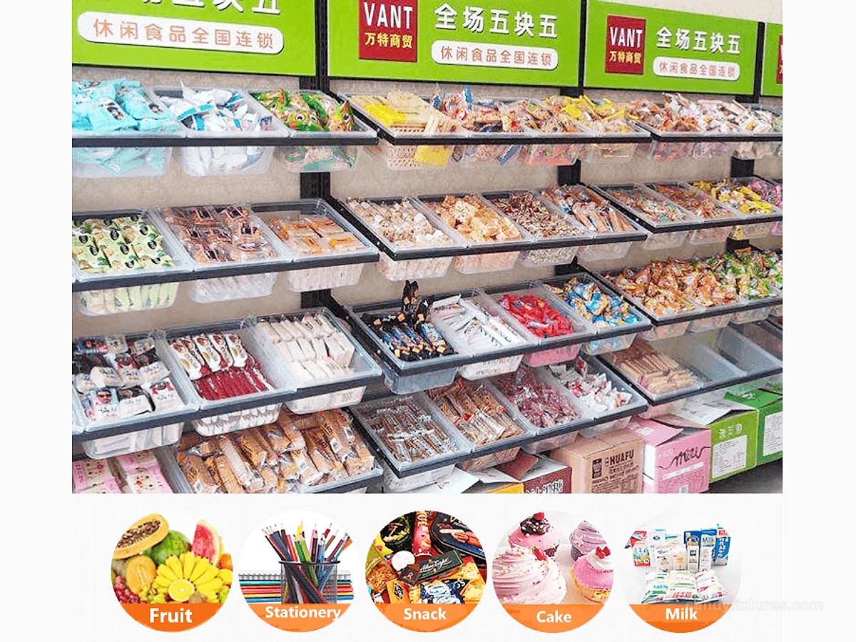 Small Snack Display Stand Bulk Dried Fruit Food Cabinet Commercial Supermarket Convenience Store Shelf detail 2